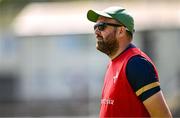 13 July 2025; Louth manager Kevin Larkin during the TG4 All-Ireland Ladies Football Junior Championship semi-final match between Louth and Longford at St Tiernach’s Park in Clones, Monaghan. Photo by Ben McShane/Sportsfile