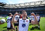 13 July 2025; Liam Rafferty of New York celebrates after his side's victory in the GAA Football All-Ireland Junior Championship final match between New York and London at Croke Park in Dublin. Photo by Piaras Ó Mídheach/Sportsfile