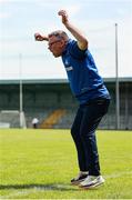 13 July 2025; Monaghan manager Darren Swift during the TG4 All-Ireland Ladies Football Intermediate Championship semi-final match between Laois and Monaghan at Glennon Brothers Pearse Park in Longford. Photo by Thomas Flinkow/Sportsfile