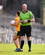 13 July 2025; Referee Paul McCaughey during the TG4 All-Ireland Ladies Football Junior Championship semi-final match between Antrim and Sligo at St Tiernach’s Park in Clones, Monaghan. Photo by Ben McShane/Sportsfile