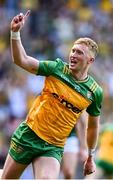 13 July 2025; Oisín Gallen of Donegal celebrates scoring his side's first goal the GAA Football All-Ireland Senior Championship semi-final match between Meath and Donegal at Croke Park in Dublin. Photo by Piaras Ó Mídheach/Sportsfile