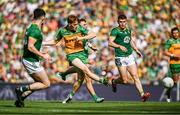 13 July 2025; Ciaran Moore of Donegal scores his side's second goal during the GAA Football All-Ireland Senior Championship semi-final match between Meath and Donegal at Croke Park in Dublin. Photo by Seb Daly/Sportsfile