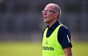 13 July 2025; Antrim manager Chris Scullion during the TG4 All-Ireland Ladies Football Junior Championship semi-final match between Antrim and Sligo at St Tiernach’s Park in Clones, Monaghan. Photo by Ben McShane/Sportsfile
