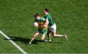 13 July 2025; Shane O'Donnell of Donegal in action against Adam O'Neill of Meath during the GAA Football All-Ireland Senior Championship semi-final match between Meath and Donegal at Croke Park in Dublin. Photo by Daire Brennan/Sportsfile