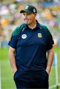 13 July 2025; Meath manager Robbie Brennan in the last minute of the GAA Football All-Ireland Senior Championship semi-final match between Meath and Donegal at Croke Park in Dublin. Photo by Ray McManus/Sportsfile