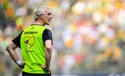 13 July 2025; Donegal manager Jim McGuinness during the GAA Football All-Ireland Senior Championship semi-final match between Meath and Donegal at Croke Park in Dublin. Photo by Seb Daly/Sportsfile