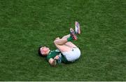 13 July 2025; A dejected Conor Duke of Meath after the GAA Football All-Ireland Senior Championship semi-final match between Meath and Donegal at Croke Park in Dublin. Photo by Daire Brennan/Sportsfile