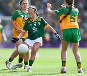 13 July 2025; Sophia Grace, Rathgormack National School, Rathgormack, Waterford, representing Meath, during the GAA INTO Cumann na mBunscol Respect Exhibition Go Games match at the GAA Football All-Ireland Senior Championship semi-final match between Meath and Donegal at Croke Park in Dublin. Photo by Ray McManus/Sportsfile
