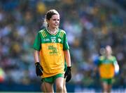 13 July 2025; Kate Donaghy, St. Colmcille's, Claudy, Derry, representing Donegal, during the GAA INTO Cumann na mBunscol Respect Exhibition Go Games match at the GAA Football All-Ireland Senior Championship semi-final match between Meath and Donegal at Croke Park in Dublin. Photo by Ray McManus/Sportsfile