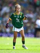 13 July 2025; Sophia Grace, Rathgormack National School, Rathgormack, Waterford, representing Meath, during the GAA INTO Cumann na mBunscol Respect Exhibition Go Games match at the GAA Football All-Ireland Senior Championship semi-final match between Meath and Donegal at Croke Park in Dublin. Photo by Ray McManus/Sportsfile