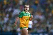 13 July 2025; Aoife Coulter, Edendork Primary School, Dungannon, Tyrone, representing Donegal, during the GAA INTO Cumann na mBunscol Respect Exhibition Go Games match at the GAA Football All-Ireland Senior Championship semi-final match between Meath and Donegal at Croke Park in Dublin. Photo by Ray McManus/Sportsfile