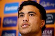 14 July 2025; Joseph-Aukuso Suaalii during an Australia media conference at the Amora Hotel Brisbane, Australia. Photo by Brendan Moran/Sportsfile