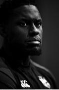 14 July 2025; (EDITOR'S NOTE; Image has been coverted to black and white) Captain Maro Itoje during a British & Irish Lions squad media conference at the Churchie School in Brisbane, Australia. Photo by Brendan Moran/Sportsfile