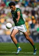 13 July 2025; Trayvon Akahomen, St Mochta's National School, Clonsilla, Dublin, representing Meath, during the GAA INTO Cumann na mBunscol Respect Exhibition Go Games match at the GAA Football All-Ireland Senior Championship semi-final match between Meath and Donegal at Croke Park in Dublin. Photo by Seb Daly/Sportsfile
