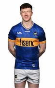 29 March 2025; Jake Morris poses for a portrait during a Tipperary hurling squad portraits session at the Horse and Jockey Hotel in Tipperary. Photo by Piaras Ó Mídheach/Sportsfile