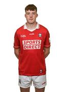 14 April 2025; Eoin Downey poses for a portrait during a Cork hurling squad portraits session at SuperValu Páirc Ui Chaoimh in Cork. Photo by Brendan Moran/Sportsfile