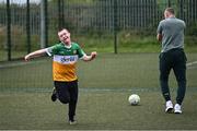 14 July 2025; Republic of Ireland U21's head coach Jim Crawford coaching Shane Boland at a MiWadi FAI Football Camp at Tullamore Town FC in Tullamore, Offaly. Photo by Piaras Ó Mídheach/Sportsfile