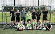 14 July 2025; Republic of Ireland U21's head coach Jim Crawford pictured with players and coaches at a MiWadi FAI Football Camp at Tullamore Town FC in Tullamore, Offaly. Photo by Piaras Ó Mídheach/Sportsfile