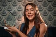 14 July 2025; Louth captain Áine Breen pictured with The Croke Park Hotel/LGFA Player of the Month award for June 2025 at The Croke Park Hotel in Jones Road, Dublin. Team captain Áine has been in superb form for Louth during their progress to the TG4 All-Ireland Junior Championship Final on Sunday August 3rd. Photo by Sam Barnes/Sportsfile