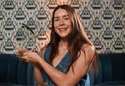 14 July 2025; Louth captain Áine Breen pictured with The Croke Park Hotel/LGFA Player of the Month award for June 2025 at The Croke Park Hotel in Jones Road, Dublin. Team captain Áine has been in superb form for Louth during their progress to the TG4 All-Ireland Junior Championship Final on Sunday August 3. Photo by Sam Barnes/Sportsfile