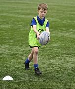 14 July 2025; Jared Lawlor during a Bank of Ireland Leinster Rugby Summer Camp at Energia Park in Dublin. Photo by Piaras Ó Mídheach/Sportsfile