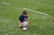 14 July 2025; Henry Mitchell during a Bank of Ireland Leinster Rugby Summer Camp at Energia Park in Dublin. Photo by Piaras Ó Mídheach/Sportsfile