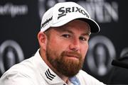 14 July 2025; Shane Lowry of Ireland during a media conference at Royal Portrush Golf Club in Portrush, Antrim, ahead of The 153rd Open Championship. Photo by Ramsey Cardy/Sportsfile