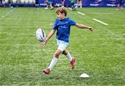 14 July 2025; Hugo Daly during a Bank of Ireland Leinster Rugby Summer Camp at Energia Park in Dublin. Photo by Piaras Ó Mídheach/Sportsfile