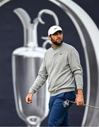 14 July 2025; Scottie Scheffler of USA during a practice round at Royal Portrush Golf Club in Portrush, Antrim, ahead of The 153rd Open Championship. Photo by Ramsey Cardy/Sportsfile