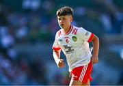 12 July 2025; Jake Mallon, St. Malachy's Primary School, Chapel Lane, Armagh, representing Tyrone, during the GAA INTO Cumann na mBunscol Respect Exhibition Go Games match at the GAA Football All-Ireland Senior Championship semi-final match between Kerry and Tyrone at Croke Park in Dublin. Photo by Piaras Ó Mídheach/Sportsfile