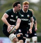 15 July 2025; Jack Conan, left, and Ollie Chessum during a British & Irish Lions squad training session at the Churchie School in Brisbane, Australia. Photo by Brendan Moran/Sportsfile