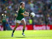 13 July 2025; Ruby Wilson, Solas Chríost National School, Tallaght, Dublin, representing Meath, during the GAA INTO Cumann na mBunscol Respect Exhibition Go Games match at the GAA Football All-Ireland Senior Championship semi-final match between Meath and Donegal at Croke Park in Dublin. Photo by Piaras Ó Mídheach/Sportsfile