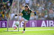 13 July 2025; Sara Donegan, Bennekerry National School, Bennekerry, Carlow, representing Meath,  during the GAA INTO Cumann na mBunscol Respect Exhibition Go Games match at the GAA Football All-Ireland Senior Championship semi-final match between Meath and Donegal at Croke Park in Dublin. Photo by Piaras Ó Mídheach/Sportsfile