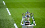 12 July 2025; The Tailteann Cup on display before the Tailteann Cup final match between Kildare and Limerick at Croke Park in Dublin. Photo by Piaras Ó Mídheach/Sportsfile