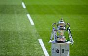 12 July 2025; The Tailteann Cup on display before the Tailteann Cup final match between Kildare and Limerick at Croke Park in Dublin. Photo by Piaras Ó Mídheach/Sportsfile
