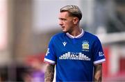 9 July 2025; Callumn Morrison of Linfield during the UEFA Champions League First Qualifying Round first leg match between Shelbourne and Linfield at Tolka Park in Dublin. Photo by Ben McShane/Sportsfile