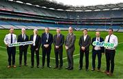 15 July 2025; Uachtarán Chumann Lúthchleas Gael Jarlath Burns, fourth from right, with attendees, from left, national hurling referee Chris Mooney, chairperson of national refereees development commitee John Devaney, Ulster University programme creator, Dr. Noel Brick, GAA national match officials manager Donal Smyth, Research Director School of Psychology Queens University, Belfast, Dr. Gavin Breslin, Senior Lecturer, School of Sport & Excercise Sciences, Ulster University, Dr. Stephen Shannon, Ulster University PhD student Tom Lishman, and national football referee Sean Hurson, pictured at the launch of GAA Refwell, a new wellness and support programme for Gaelic games referees at Croke Park in Dublin. Photo by Tyler Miller/Sportsfile