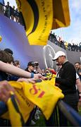 15 July 2025; Rory McIlroy of Northern Ireland with supporters during a practice round at Royal Portrush Golf Club in Portrush, Antrim, ahead of The 153rd Open Championship. Photo by Ramsey Cardy/Sportsfile