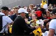 15 July 2025; Rory McIlroy of Northern Ireland with supporters during a practice round at Royal Portrush Golf Club in Portrush, Antrim, ahead of The 153rd Open Championship. Photo by Ramsey Cardy/Sportsfile