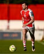 10 July 2025; Jay McClelland of St Patrick's Athletic during the UEFA Conference League First Qualifying Round first leg match between St Patrick's Athletic and FC Hegelmann at Richmond Park in Dublin. Photo by Ben McShane/Sportsfile