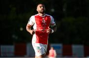 10 July 2025; Jake Mulraney of St Patrick's Athletic during the UEFA Conference League First Qualifying Round first leg match between St Patrick's Athletic and FC Hegelmann at Richmond Park in Dublin. Photo by Ben McShane/Sportsfile