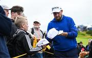 15 July 2025; Shane Lowry of Ireland with supporters during a practice round at Royal Portrush Golf Club in Portrush, Antrim, ahead of The 153rd Open Championship. Photo by Ramsey Cardy/Sportsfile