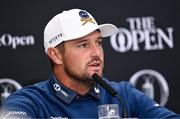 15 July 2025; Bryson DeChambeau of USA during a media conference after a practice round at Royal Portrush Golf Club in Portrush, Antrim, ahead of The 153rd Open Championship. Photo by Ramsey Cardy/Sportsfile