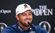 15 July 2025; Bryson DeChambeau of USA during a media conference after a practice round at Royal Portrush Golf Club in Portrush, Antrim, ahead of The 153rd Open Championship. Photo by Ramsey Cardy/Sportsfile