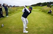 15 July 2025; JJ Spaun of USA during a practice round at Royal Portrush Golf Club in Portrush, Antrim, ahead of The 153rd Open Championship. Photo by Ramsey Cardy/Sportsfile