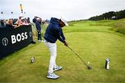 15 July 2025; Tony Finau of USA during a practice round at Royal Portrush Golf Club in Portrush, Antrim, ahead of The 153rd Open Championship. Photo by Ramsey Cardy/Sportsfile