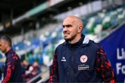 15 July 2025; Shelbourne head coach Joey O'Brien during a Shelbourne training session at Clearer Twist National Football Stadium at Windsor Park in Belfast. Photo by Stephen McCarthy/Sportsfile
