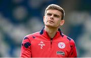 15 July 2025; Sean Gannon during a Shelbourne training session at Clearer Twist National Football Stadium at Windsor Park in Belfast. Photo by Stephen McCarthy/Sportsfile