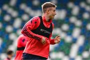 15 July 2025; Daniel Kelly during a Shelbourne training session at Clearer Twist National Football Stadium at Windsor Park in Belfast. Photo by Stephen McCarthy/Sportsfile