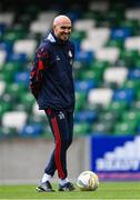 15 July 2025; Head coach Joey O'Brien during a Shelbourne training session at Clearer Twist National Football Stadium at Windsor Park in Belfast. Photo by Stephen McCarthy/Sportsfile